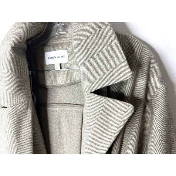 Elizabeth & James Women Belted Pea Coat XL  Brown Corpcore Formal Professional - Picture 8 of 15